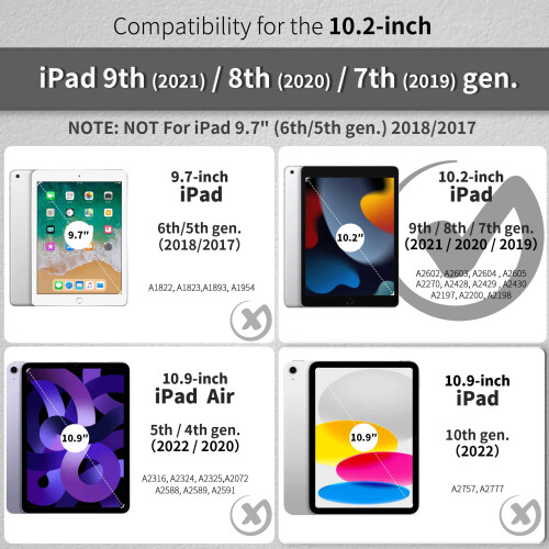 EasyAcc Case for iPad 9th/8th/7th Generation 10.2 inch, Dark Blue 1