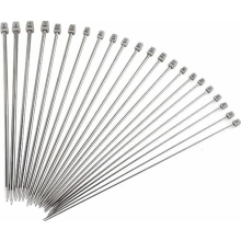 Juego de agujas de tejer, agujas de acero inoxidable de 36 cm de largo para tejer a mano, herramienta de manualidades duradera.