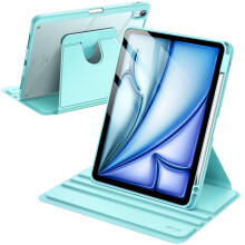 JETech 360 Rotating Case for iPad Air 11" M4/M3/M2, Air 5/4, Mint Blue