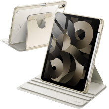 JETech 360 Rotating Case for iPad Air 11" M4/M3/M2, Air 5/4, Starlight