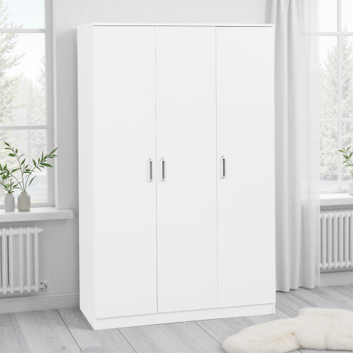 Seconique Seconique Dakota 3 Door Wardrobe in White 1