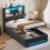 DICTAC 3ft Single Ottoman Storage Bed with RGB LED Lighting Upholstere 1