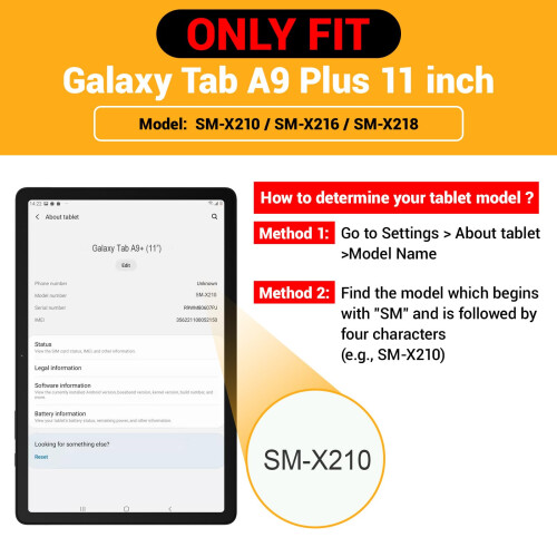SEYMCY for Samsung Galaxy Tab A9+/ A9 Plus Case 11 Inch 1