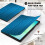 CACOE Case for Samsung Galaxy A11+ Plus +Screen Protector, Peacock Blue 3
