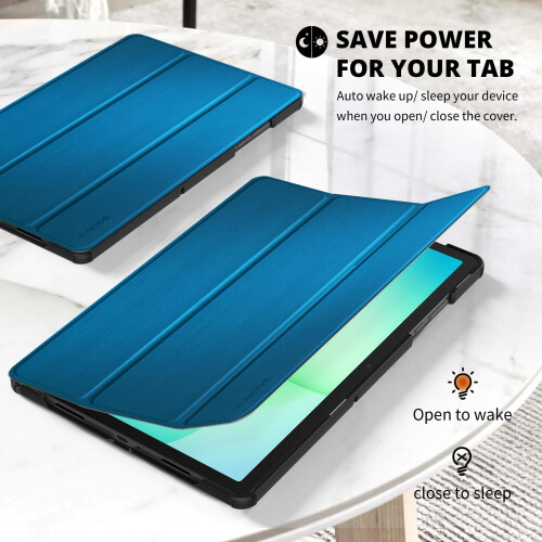 CACOE Case for Samsung Galaxy A11+ Plus +Screen Protector, Peacock Blue 2