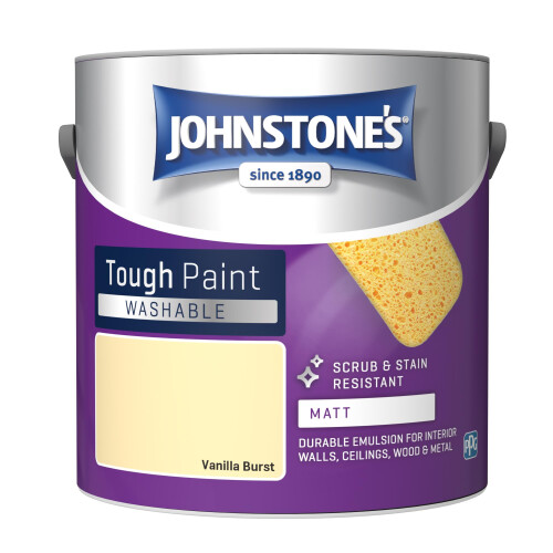 Johnstone's Johnstone's - Washable Matt Wall & Ceiling Paint - Vanilla Burst - 2.5L