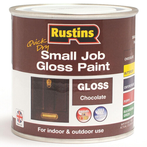Rustins RUSTINS Small Job Gloss Paint Chocolate 250ml
