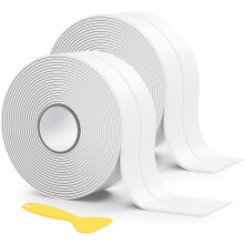 HNNHOME White Waterproof Bath Sealant Strip for Bathroom and Kitchen Gaps
