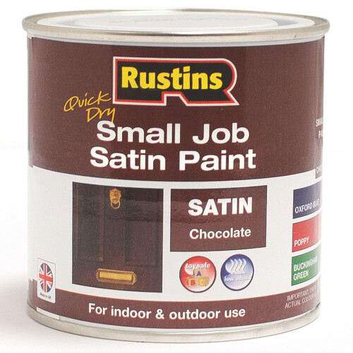 Rustins RUSTINS Small Job Satin Paint Chocolate 250ml