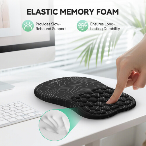 TeckNet TECKNET Mouse Mat Wrist Support, Ergonomic Wrist Rest Mouse Pad, Stripe 2