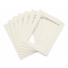 Frame Company Pack of 10 Ivory VGroove Mounts 8x8 for 5x5