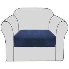 BellaHills Velvet Sofa Seat Cushion Covers Sofa Cover 1 Seater Navy