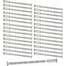 Tornillos y casquillos conectores para manijas de puerta M4, juego de 30 piezas de fijaciones para muebles con tuercas roscadas.