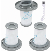 Paquete de 3 filtros de repuesto para aspiradoras inalámbricas, filtros de polvo lavables, fáciles de instalar, duraderos.