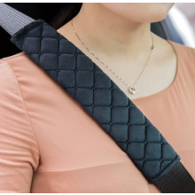 Protectores de hombro para cinturón de seguridad de coche, paquete de 2, fundas negras suaves para adultos y niños, viaje cómodo.