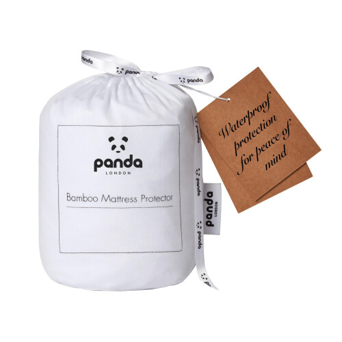 Panda Panda Bamboo Mattress Protector White UK Double Waterproof UltraThin