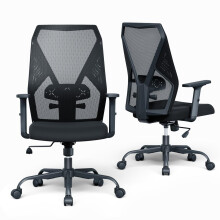 SIHOO Office Chair SpaceSaving Adjustable Lumbar Support Black