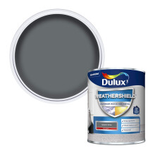 Dulux 5213548 Weather Shield Exterior High Gloss Paint, 750 ml, Gallant Grey
