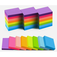 Paquete de 24 blocs de notas adhesivas de colores de 51 x 38 mm, autoadhesivos, 75 hojas por bloc para oficina, hogar y escuela.
