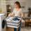 Collapsible Laundry Basket Washing Basket with Legs 45L Plastic Grey 5