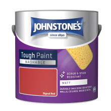 Johnstone's - Washable Matt Wall & Ceiling Paint - Signal Red - 2.5L