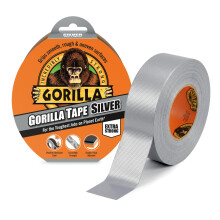 Gorilla Tape Silver 32m - Heavy Duty Duct Tape, Hand-Tearable & Extra Strong