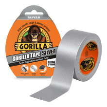 Gorilla Tape Silver 11m - Heavy Duty Duct Tape, Hand-Tearable & Extra Strong