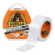 GORILLA Tape White 10m - Heavy Duty Duct Tape, Hand-Tearable & Extra Strong