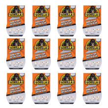 GORILLA Tape Crystal Clear 8.2m - Clear Duct Tape (12 Pack)