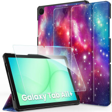 CACOE Case for Samsung Galaxy A11+ Plus +Screen Protector, Purple Stars