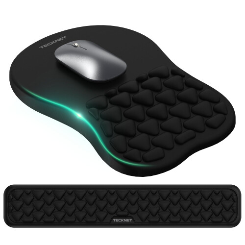 TeckNet TECKNET Mouse Mat Wrist Support and Keyboard Wrist Rest Set