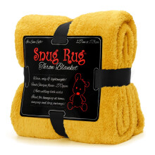 Snug Rug Mustard Yellow Blanket Sherpa Fleece Fluffy Luxury For Sofa B