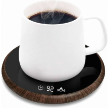 Calentador eléctrico de tazas de café con control táctil, pantalla LED y dos ajustes de temperatura para el hogar y la oficina.