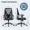 SIHOO Office Chair SpaceSaving Adjustable Lumbar Support Black 3