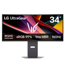 LG UltraGear G6 Gaming Monitor 34G600A-B, Curved UWQHD 1440p VA, 34 inch, 160Hz, 5ms GtG, 1ms MBR, Built-in Speakers, Multi Adjustable display, HDMI,