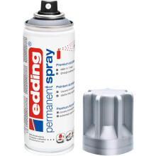 Edding 5200 Permanent Spray - Silver Mat - 200 ml - Acrylic Paint for Painting and Decorating Glass, Metal, Wood, Ceramic, Plastic, Canvas - Aerosol S