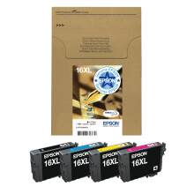 Epson 16XL Pen & Crossword High Yield Genuine Multipack, Eco-Friendly Packaging, 4-colours Ink Cartridges, DURABrite Ultra Ink