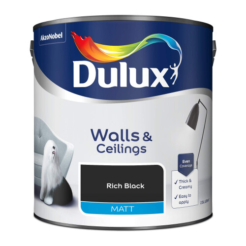 Dulux Dulux Matt Rich Black 2.5L 1