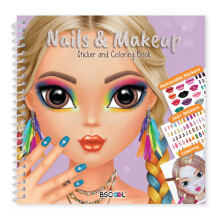 BSCOOL Sticker and Coloring Book for Girls with Nail Makeup Dress Up