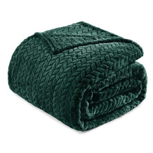Exclusivo Mezcla Soft Fleece Blanket for Bed Queen Size Forest Green