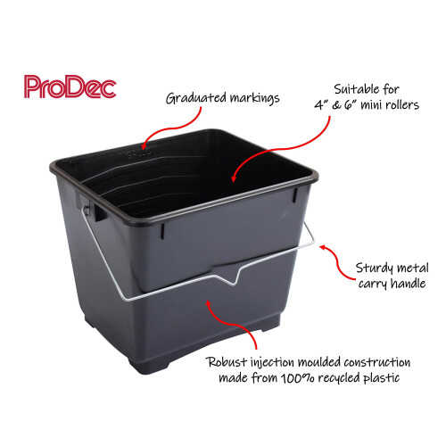 ProDec 5 litre (1 gallon) Small Plastic Paint Scuttle Bucket 100% Recycled 2