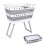 Collapsible Laundry Basket Washing Basket with Legs 45L Plastic Grey 2