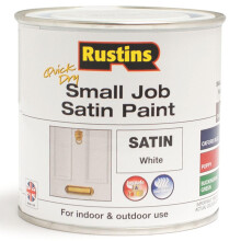RUSTINS Small Job Satin Paint White 250ml