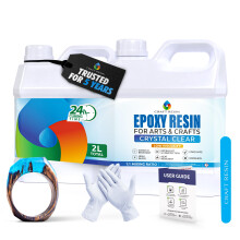Craft Resin Crystal Clear Epoxy Resin Kit - Food Safe, UV Resistant - 2L