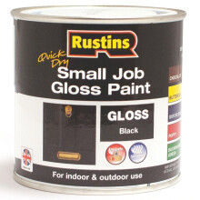 RUSTINS Small Job Gloss Paint Black 250ml
