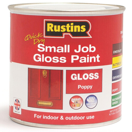 Rustins RUSTINS Small Job Gloss Paint Poppy 250ml