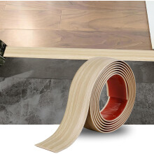Zayejod 10M PVC Floor Transition Strip Self Adhesive,Beige Grain 4CM