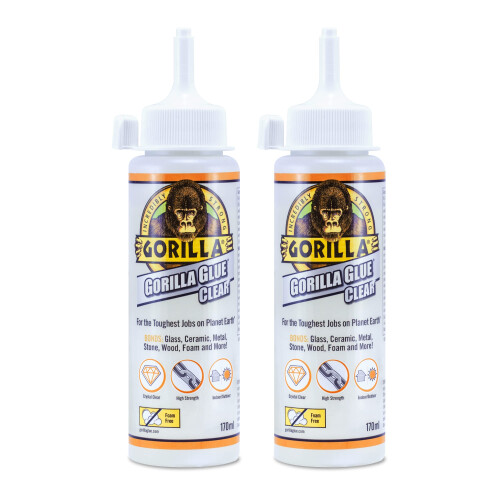 Gorilla GORILLA 1244505 Glue Clear 170ml (2 Pack)