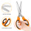 KUONIIY Pinking Shears 2 Pcs Serrated Scalloped Edges with a Thread S 3