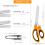 KUONIIY Pinking Shears 2 Pcs Serrated Scalloped Edges with a Thread S 4